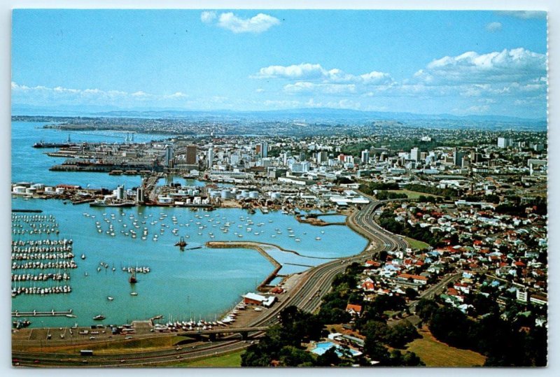 2 Postcards AUCKLAND New Zealand ~ PARNELL VILLAGE & Aerial YACHT HARBOUR 4x6