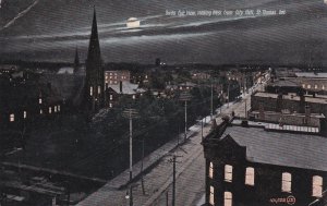 ST. THOMAS, Ontario, Canada, 1908 , Looking West From City Hall at night