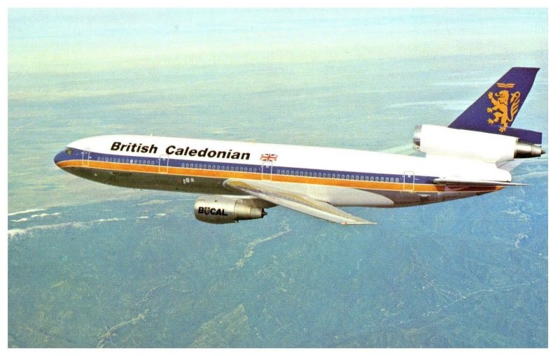 British Caledonian Airways McDonnell Douglas DC 10 30 Airplane Postcard