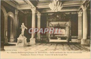 Old Postcard Museum of Monaco Oceanographic Central Hall floor floor