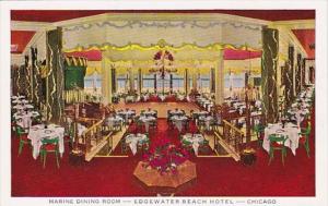 Illinois Chicago Edgewater Beach Hotel Marine Dining Room 1939