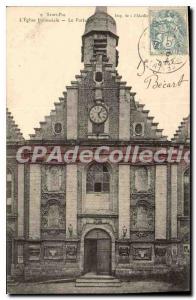 Postcard Old Saint Pol parish church Portal