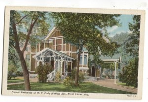 Postcard Former Residence WF Cody Buffalo Bill North Platte Nebraska NE
