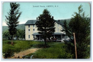 c1910 View of Summit House Liberty New York NY Antique Unposted Postcard