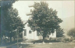 Danby, Vermont-Cong Iglesia Foto Real Postal-Vintage Rutland Co, VT RPPC 