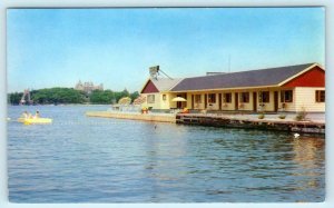 ALEXANDRIA BAY, New York NY  Roadside RIVEREDGE LODGE Motel ca1950s-60s Postcard