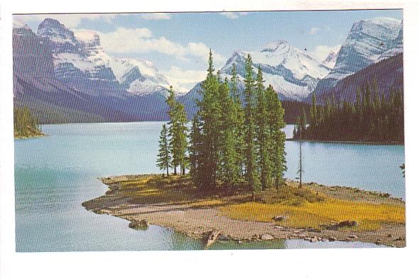 Maligne Lake, Spirit Island, Canadian Rockies, Photo W J L Gibbons