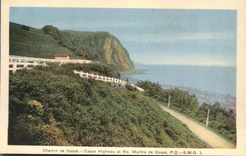 Gaspe Highway at Ste. Marthe de Gaspe QC, Quebec, Canada - WB