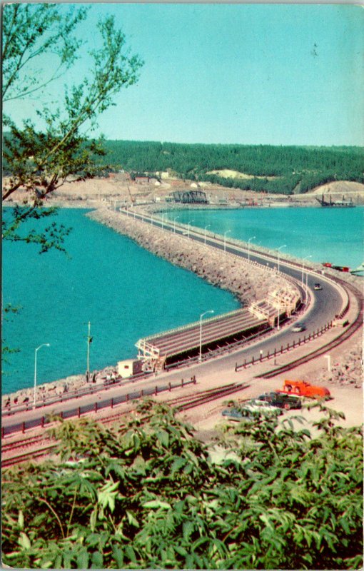 Canso Causeway Halifax NS Canada Postcard used 1957