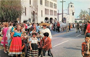 Postcard 1960s California Los Angeles Olvera Street Columbia CA24-1378