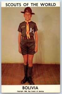 c1968's Bolivia Scouts Of The World Boy Scouts Of America Youth Vintage Postcard