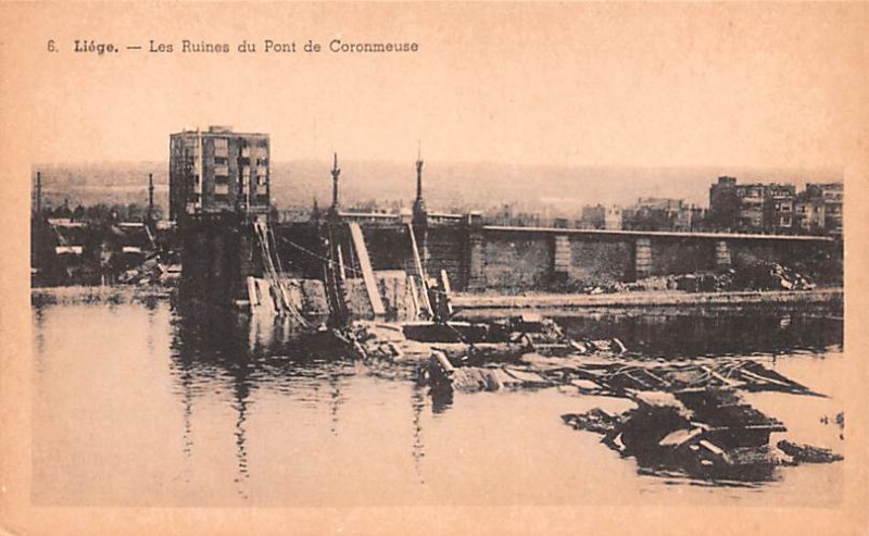 Les Ruines du Pont de Coronmeuse Liege Belgium Unused 