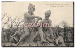 Old Postcard Paris Garden of Tulleries The Rhone and Saone