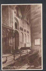 Herefordshire Postcard - Hereford Cathedral, South Transept & Tablet   RS11372