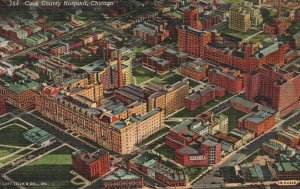 Vintage Postcard Cook County Hospital Medical Building Chicago Illinois J. O.