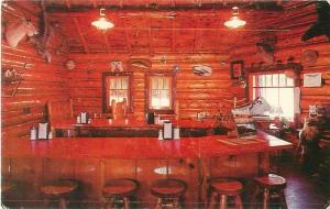 Silver Gate, Montana Log Cabin Cafe Interior on Bear Tooth Hwy Vintage Postcard