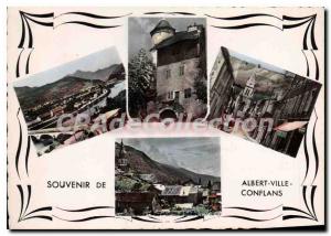 Postcard Modern Albetville panoramic view of the bridge Albertin Confluen the...