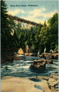 Bridges Postcard Bridge over Green River Gorge Washington