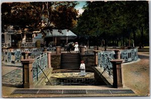 Postcard Germany Bad Homburg fountain