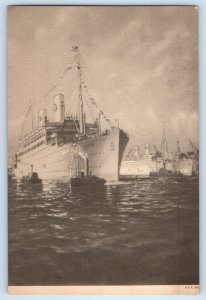 Sweden Postcard Svenska America Line Motor Ship View from a Far c1930's