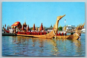 Bangkok Thailand  The Supannahongse  Royal State Barge  Postcard