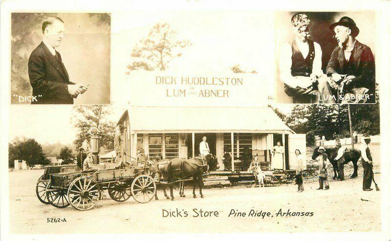 Campbell's Oroajo Dick's Store Pine Ridge Arkansas 1940s RPPC Postcard 5508