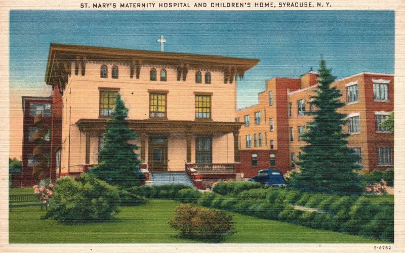 Vintage Postcard St. Mary's Maternity Hospital & Children's Home Syracuse NY