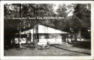 Northampton MA Laurel Park Dining Hall Real Photo Postcard