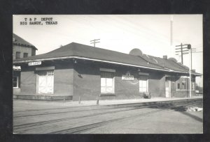 RPPC BIG SANDY TEXAS RAILROAD DEPOT RR TRAIN STATION REAL PHOTO POSTCARD