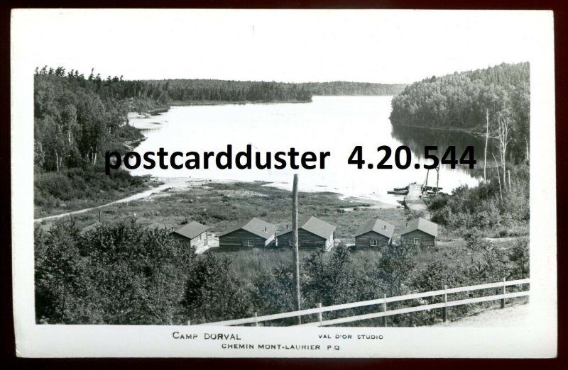 h3561 - CHEMIN MONT LAURIER Quebec 1940s Camp Dorval. Real Photo Postcard