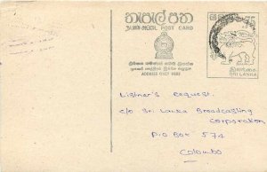 Entier Postal Stationery Postal Sri Lanka Ceylon Lion