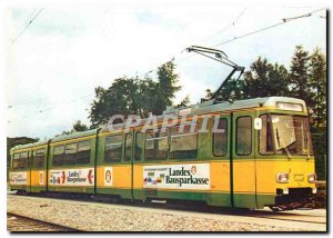 Postcard Modern Tramway Karlsruhe 8-achsiger Gelenktriebwagen der Albtalbahn
