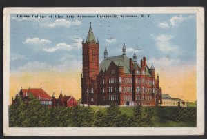 New York Syracuse University, Crouse College of Fine Arts pm1916 ~ WB