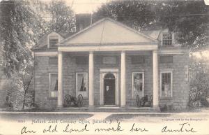 Batavia New York~Holland Land Company Office~Cannon on Porch~1905 B&W Rotograph