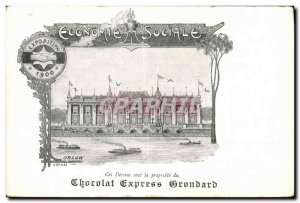 Old Postcard Chocolate Express Publicite Social Economy Grondard Orlow Exhibi...