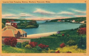 USA Lagoon from Pumping Station Martha's Vineyard Massachusetts Postcard 07.30