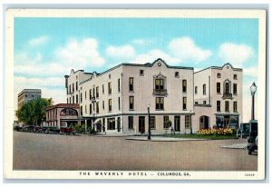 c1940 Exterior View Waverly Hotel Building Columbus Georgia GA Vintage Postcard