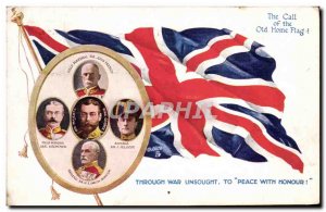 Old Postcard Militaria Drapeau