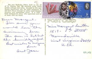 Barbados Hilton Hotel, Ft. Charles Barbados West Indies Postcard