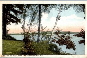 1910s Smile of the Great Spirit Lake Winnepesaukee NH Postcard