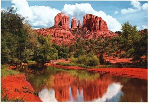 Postcard Red Rocks Shallow Water Lake Crossing Oak Creek Canyon Sedona Arizona