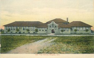 Postcard Arizona Douglas New High School Drug Company occupational 22-14370