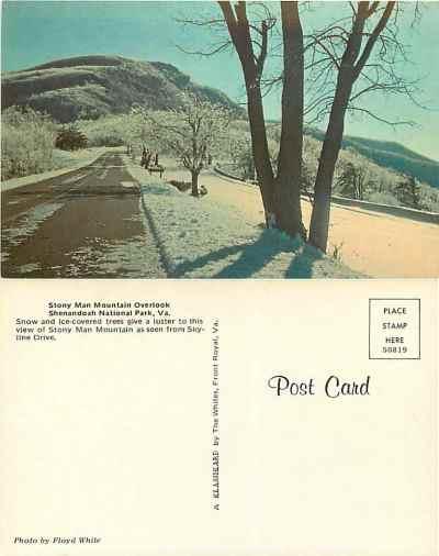 Stony Man Mountain Overlook Shendoah National Park Virginia, VA, Chrome