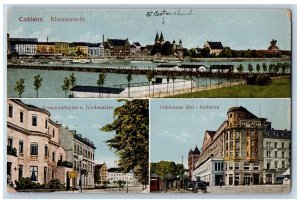 Koblenz Germany Postcard Commandery Court Rhine View Multiview c1910