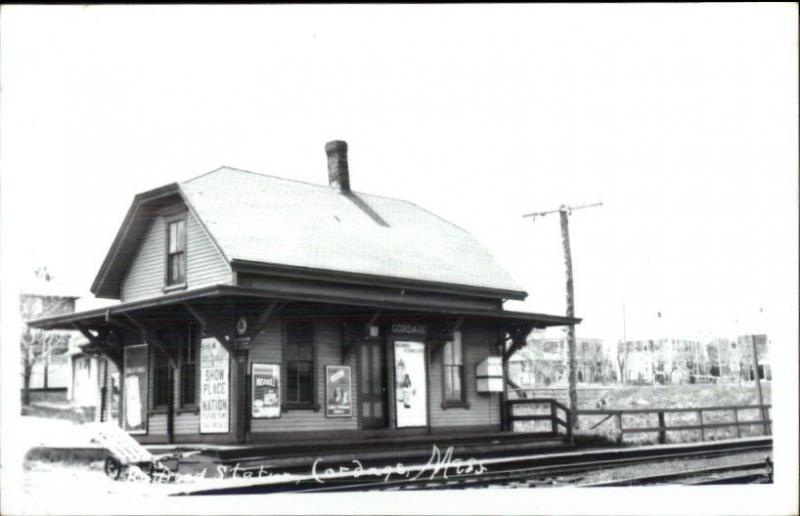 Cordage MA RR Train Station REPRODUCTION Real Photo Postcard c1960s