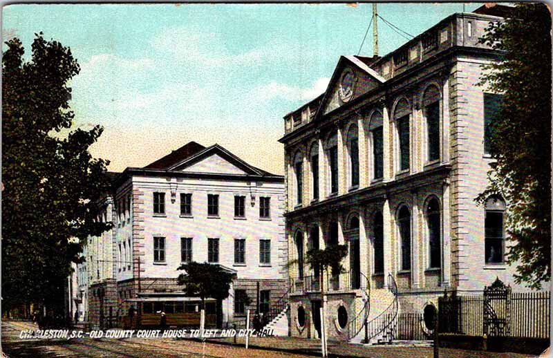 Postcard COURT HOUSE SCENE Charleston South Carolina SC AM7175