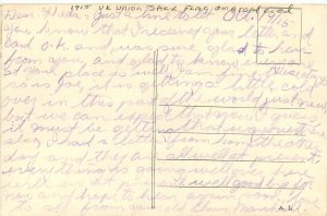 1915 UK Union Jack flag embordered Postcard 25-2515