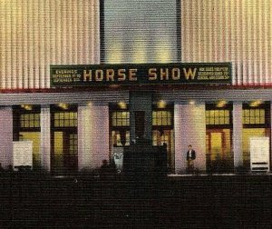 1950s National Horse Show Toronto Canada .75 Cent Admission Linen Postcard 5-100