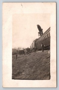 RPPC  1912  Saugatuck Train Wreck  Westport  Connecticut   Postcard