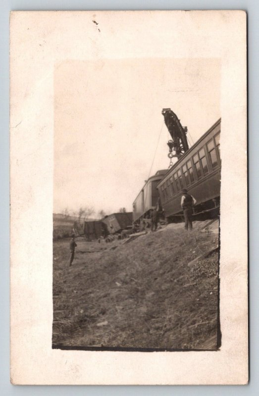 RPPC  1912  Saugatuck Train Wreck  Westport  Connecticut   Postcard